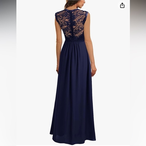 Miusol Dresses & Skirts - NWT Miusol Women's Casual Deep- V Neck Sleeveless Lace Maxi Dress sz L